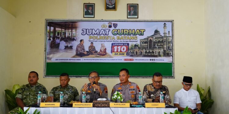 Mendengar Aspirasi Warga Limpung, Polresta Batang Gelar Jum’at Curhat Bahas Narkoba hingga Infrastruktur