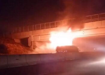 Bus PO Tunas Muda Ludes Terbakar di Tol Batang-Semarang, 15 Penumpang Selamat