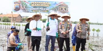Polda Jateng dan Pemkab Batang Tanam Mangrove, Perkuat Green Policing Hadapi Ancaman Rob